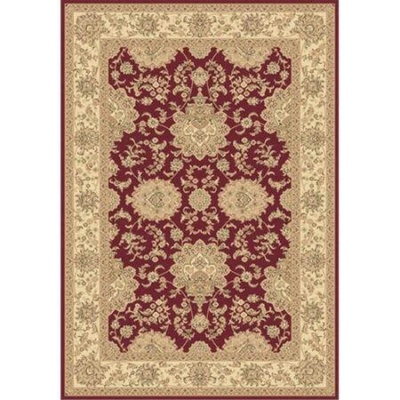 DYNAMIC RUGS Legacy 2.2 x 7.7 58019-330 Rug - Red LE2858019330